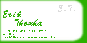 erik thomka business card